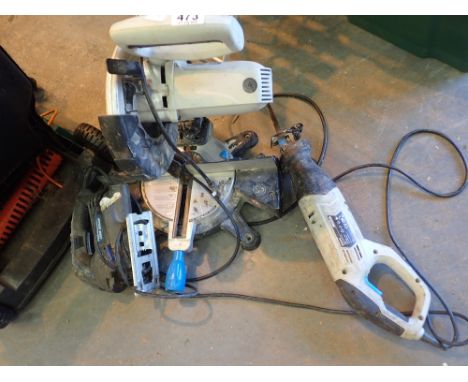 Chop saw jig saw and electric hacksaw 