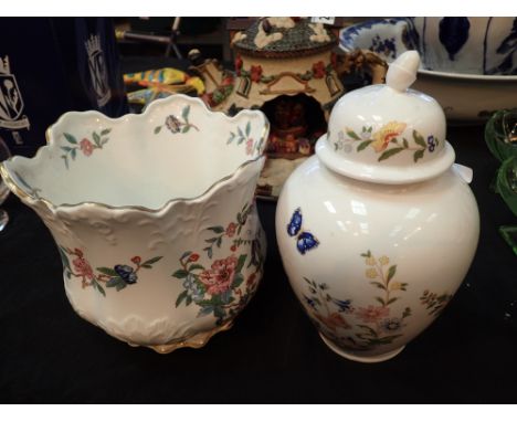 Aynsley planter and lidded jar