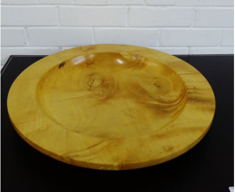 A contemporary light wood bowl, 50cm diameter 