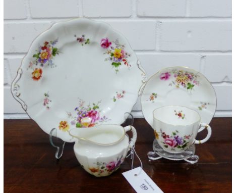 A quantity of Royal Crown Derby 'Derby Posies' tea wares to include eight cups, eight saucers, eight side plates, two cream j