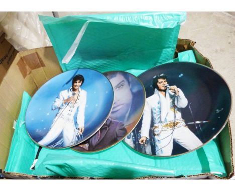 Collection of mainly Delphi Elvis Presley Collector's plates, with certificates, together with some other examples