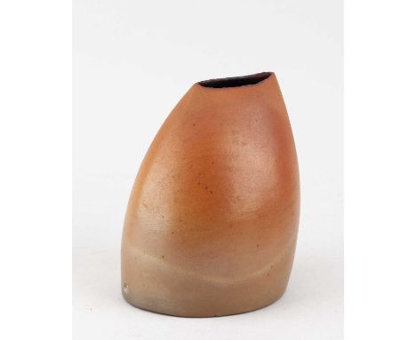 † JOANNA CONSTANTINIDIS (1927-2000); a small ungula lustred stoneware pot, impressed C mark, made 1999, height 14cm. For simi