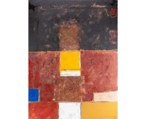 † ROBIN WELCH (1936-2019); ‘White Centre', mixed media on canvas, initialled lower right, titled, signed and dated 2016 verso