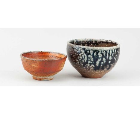 † LISA HAMMOND (born 1956) for Maze Hill Pottery; a soda fired stoneware bowl covered in iron and cobalt glaze, impressed LH 