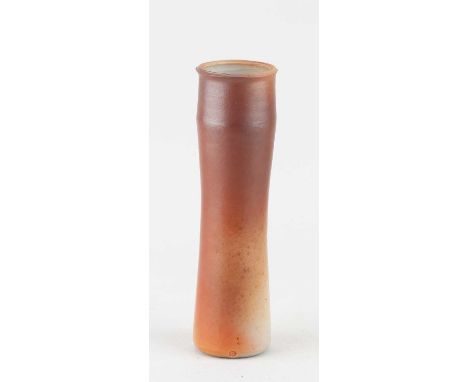 † JOANNA CONSTANTINIDIS (1927-2000); a tall narrow lustred porcelain pot with combed flat rim, impressed C mark, height 20.5c