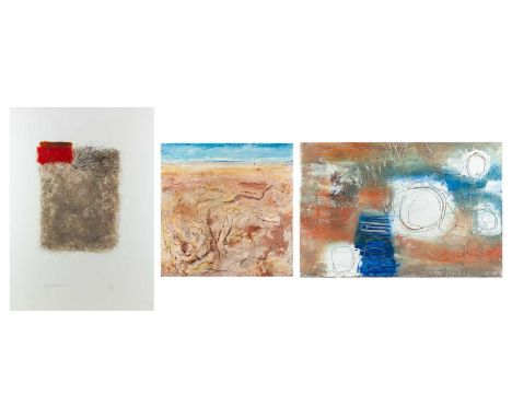 † ROBIN WELCH (1936-2019); 'Island Drawing No. 1', mixed media on card, titled lower left, initialled and dated 1994 lower ri