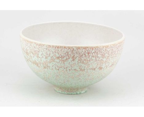 † PETER WILSON; a porcelain bowl covered in crystalline glaze, incised signature dated 2007, diameter 22.5cm.Provenance: Andy