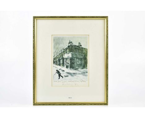 † HAROLD FRANCIS RILEY DL DLITT FRCS DFA ATC (1934-2023); signed print, 'Archie Street, Salford', inscribed 'for Brian, Pat a