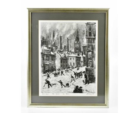 † HAROLD FRANCIS RILEY DL DLITT FRCS DFA ATC (1934-2023); artist's proof print, 'First Snow', signed and dated 84, inscribed 
