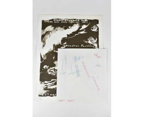 † STEPHEN FARTHING (born 1950); limited edition exhibition poster, 'Stephen Farthing and the Leonardo Exhibition', signed in 