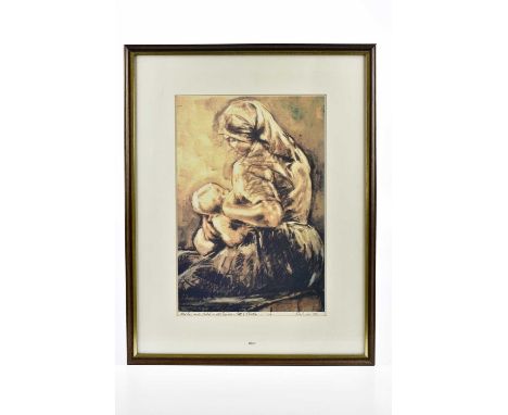 † HAROLD FRANCIS RILEY DL DLITT FRCS DFA ATC (1934-2023); ink signed limited edition print, 'Mother and Child', signed and da