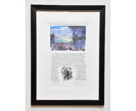 HAROLD FRANCIS RILEY DL DLITT FRCS DFA ATC (1934-2023); signed print, 'Billy Meredith', signed lower right, 52cm x 31.5cm, fr