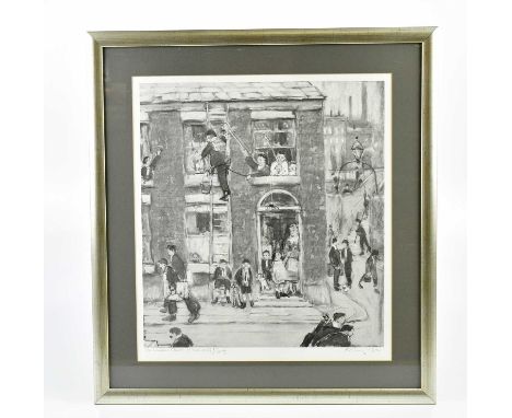 † HAROLD FRANCIS RILEY DL DLITT FRCS DFA ATC (1934-2023); pencil signed artist's proof print, 'The Window Cleaner', numbered 
