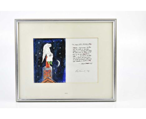 † HAROLD FRANCIS RILEY DL DLITT FRCS DFA ATC (1934-2023); pencil signed heightened print, 'The Angel of the Chimney Pots', si