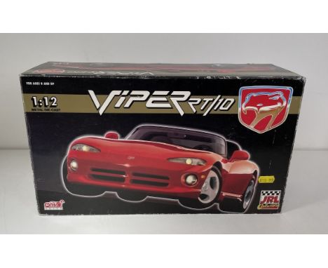 An Anso 1:12 scale model of a Dodge Viper, boxed, another, boxed, and assorted loose model cars (box) 