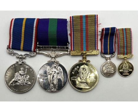 A General Service Medal 1918-1962, awarded to Pte R R T Bartlett RAMC, with a Canal Zone clasp, a National Service 1939-1960 