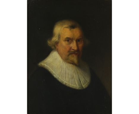 ATTRIBUTED TO HENDRICK MARTENSZ SORGH HEAD AND SHOULDER PORTRAIT OF A MAN WITH RUFF Oil on panel(30.5cm x 23cm (12in x 9in))