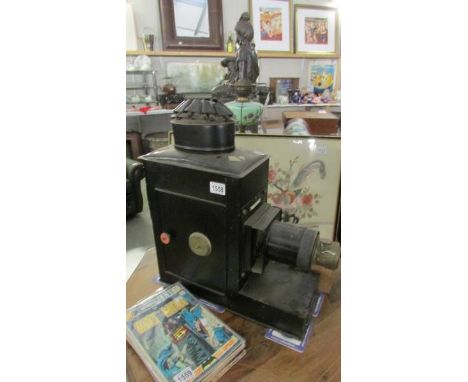 A Victorian magic lantern projector with slides, Lancaster &amp; Son, Lancaster &amp; Son.