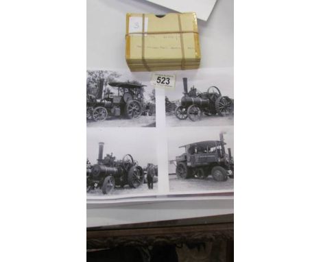 Glass negatives - A small collection of 18 quarter plate glass negatives of Steam Traction Engines including Burrell, Aveling