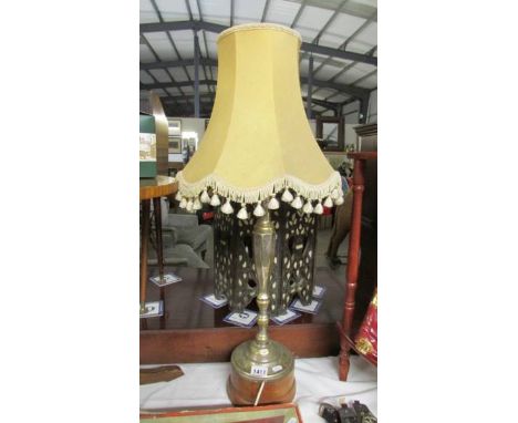 A tall 1920/30's silver plated on brass table lamp.