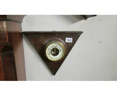 An oak barometer.