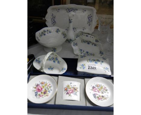 3 items of boxed Royal Worcester porcelain and 7 items of Crown Staffordshire. ****Condition report**** Trinket box lid has a