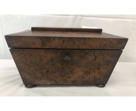 A 19th century mahogany tea caddy