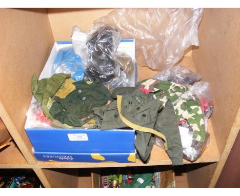 Various Action Man style military uniforms