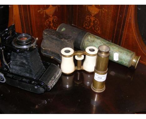 Opera glasses, Voigtlander camera etc.
