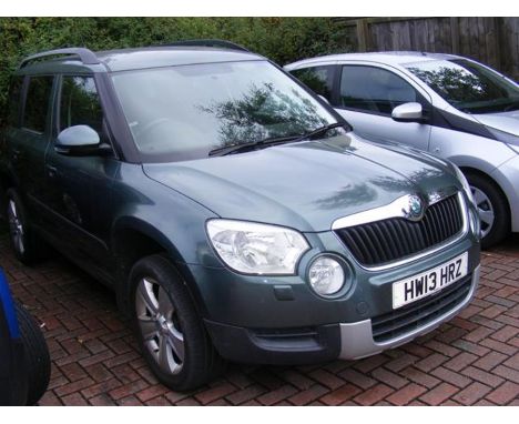 FROM A DECEASED'S ESTATE - Skoda Yeti SE TSI - 5 Dr Hatchback - petrol car - Reg. No. HW13 HRZ - First Registered 24.05.2013 