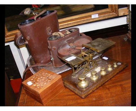 Old binoculars, postal scales etcCONDITION REPORT1944 Kaershaw & Krombach WetzlarCondition disclaimerOur team of trusted expe