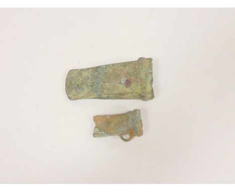 Two Bronze age socketed axeheads c1000BC.&nbsp;(2)