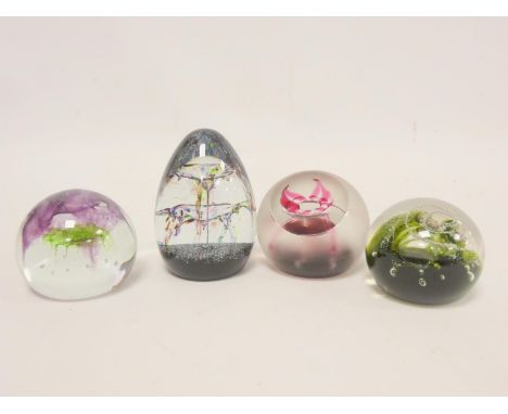 Caithness Glass, three limited edition art glass paperweights to include Sea Kelp 430/1600, Space Flower 98/1000, and North S