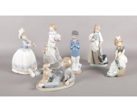 A quantity of Nao by Lladro figures. (6) (tallest 24cm)  