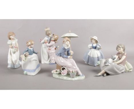 A quantity of Nao by Lladro figures. (6) (tallest 23cm)  