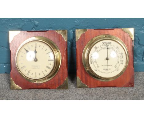 A Weathermaster Barometer &amp; Quartz Passing strike clock.  