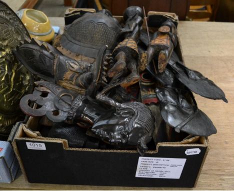 A quantity of Ethnographica in one box 