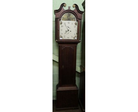 An oak eight day longcase clock