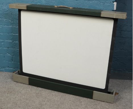 An 'Autorect' folding projector screen by Johnson's of Hendon.  