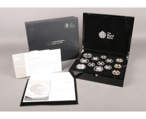 A Royal Mint Limited Edition Silver Proof Coin set 2017. Comprising of thirteen Silver coins celebrating Jane Austin, King Ca