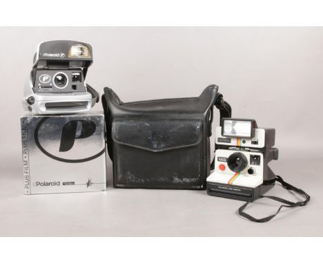 Two cased and boxed Polaroid cameras. To include a Polaroid 1000 camera, together with a Polaroid Polatronic 1 electronic fla