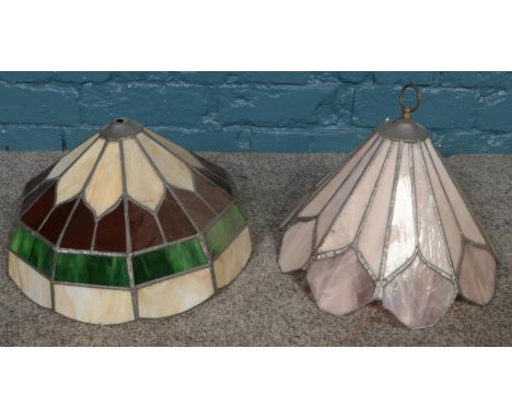 Two Tiffany style lamp shades.  