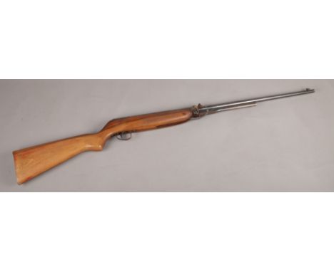 A Webley mark III .22 calibre underlever air rifle. CANNOT POST.  Unable to cock missing underlever button.