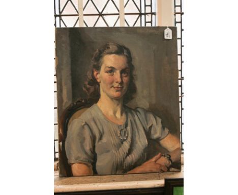 Will Charles Penn (1877-1968), portrait of a young lady, oil on canvas, signed and dated 1943, 61cm by 51cm