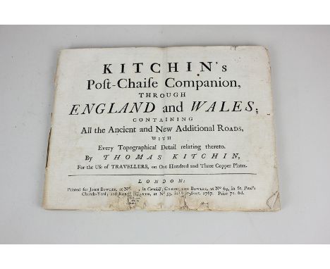 Kitchin's Post-Chaise Companion, through England and Wales, London, John Bowles, Cavington Bowles &amp; Robert Sayer 1767, fi