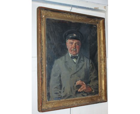 Victor Cinatti Batalha Reis (late 19th/early 20th century Portuguese School), portrait of a Naval officer wearing a cap and h