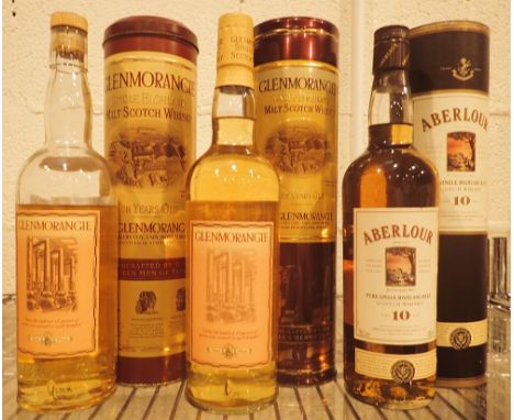 Two bottles of Scotch whisky - one Glenmorangie, one Aberlour   CONDITION REPORT:  We are unable to post this lot. Please con