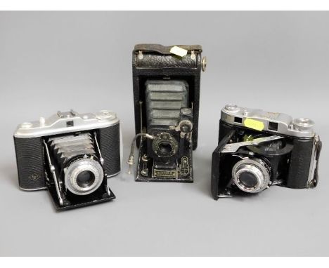 A Balda-Werke Bunda, a No.1 Kodak Eatman &amp; an Agfa Isolette camera