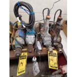 (4) Drills, Up To 1/2": (1) Milwaukee, (1) Makita, & (2) Ridgid