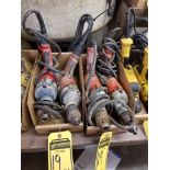 (4) Milwaukee Hole Shooter 1/2" Drills